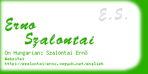 erno szalontai business card